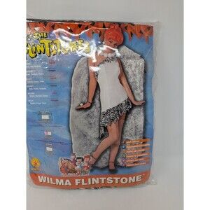 Rubie's Wilma Flintstone Halloween Costume Sz Small Zebra Pinup No Wig NEW